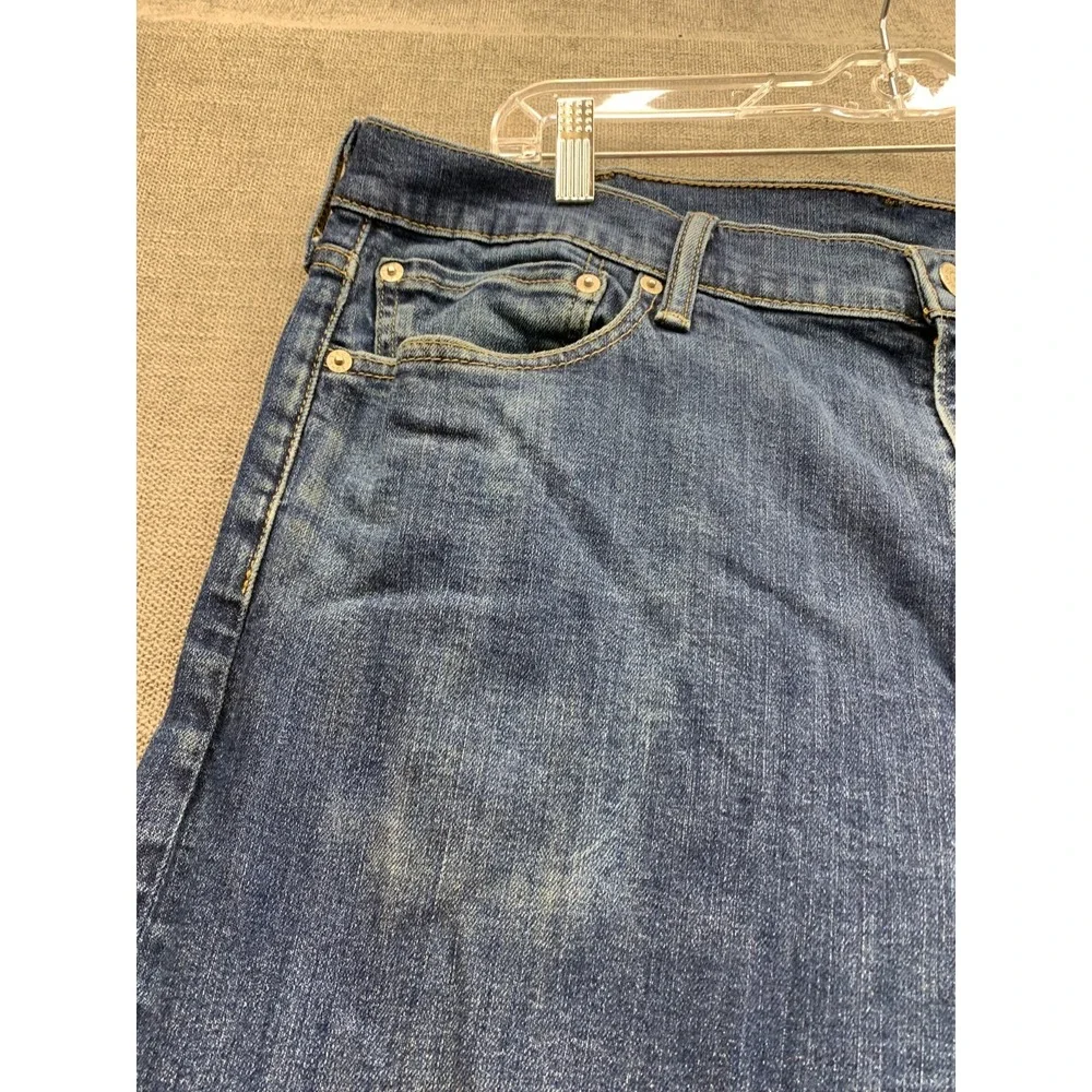 Levi's 513 Jeans Men 38x30 Blue Denim Medium Wash Slim Fit Straight Leg Mid Rise